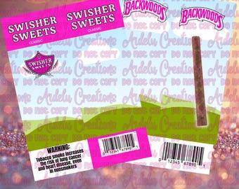 Hot Pink Wrapper Template/ Backwoods and Swisher Style Canva Drag & Drop/ Editable Party Favor/ Instant Download