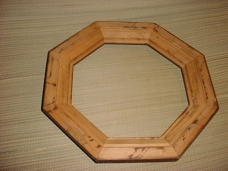 Vintage Octagonal Large Wood Frame Mirror Frame No Glass Etsy