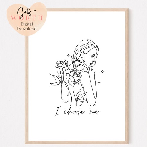 Self R Love Line Growing Self Love Line Art Print Affirmation Wall Art - Etsy