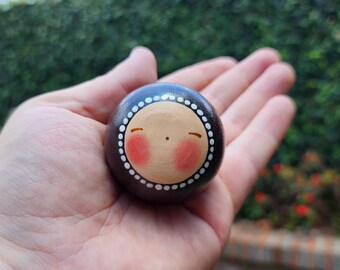 Kokeshi Doll, Heirloom Gift, Baptism Gifts, From Godmother, Baptism Doll, for Baby, Baptism Keepsake, Religious Gift, Christening Gift, Godp