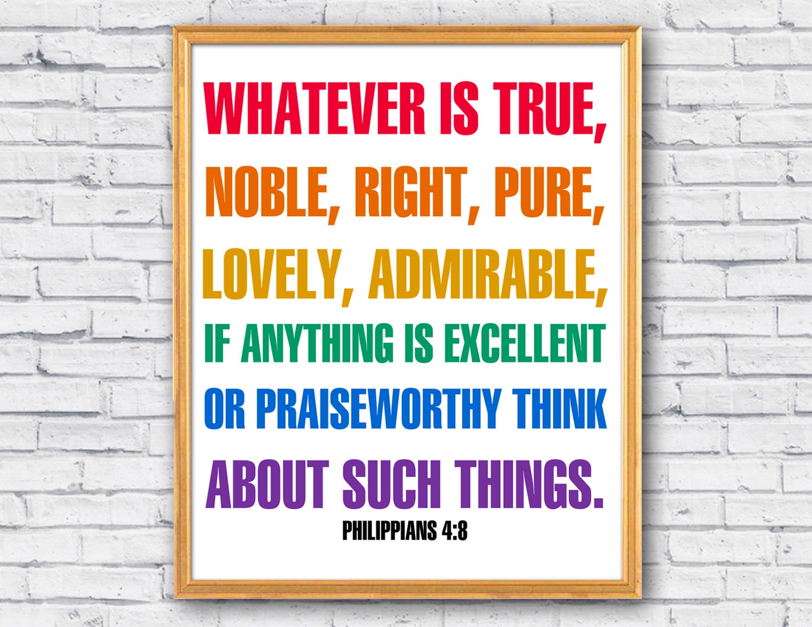 Whatever Is True Noble Right Pure Lovely Admirable Etsy