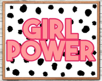 Feminist, Wall Art, Girl Power Print, Feminist Poster, Girl Power, Wall Art, Female Empowerment, Colorful Wall Art, Print, Inspirational Pri