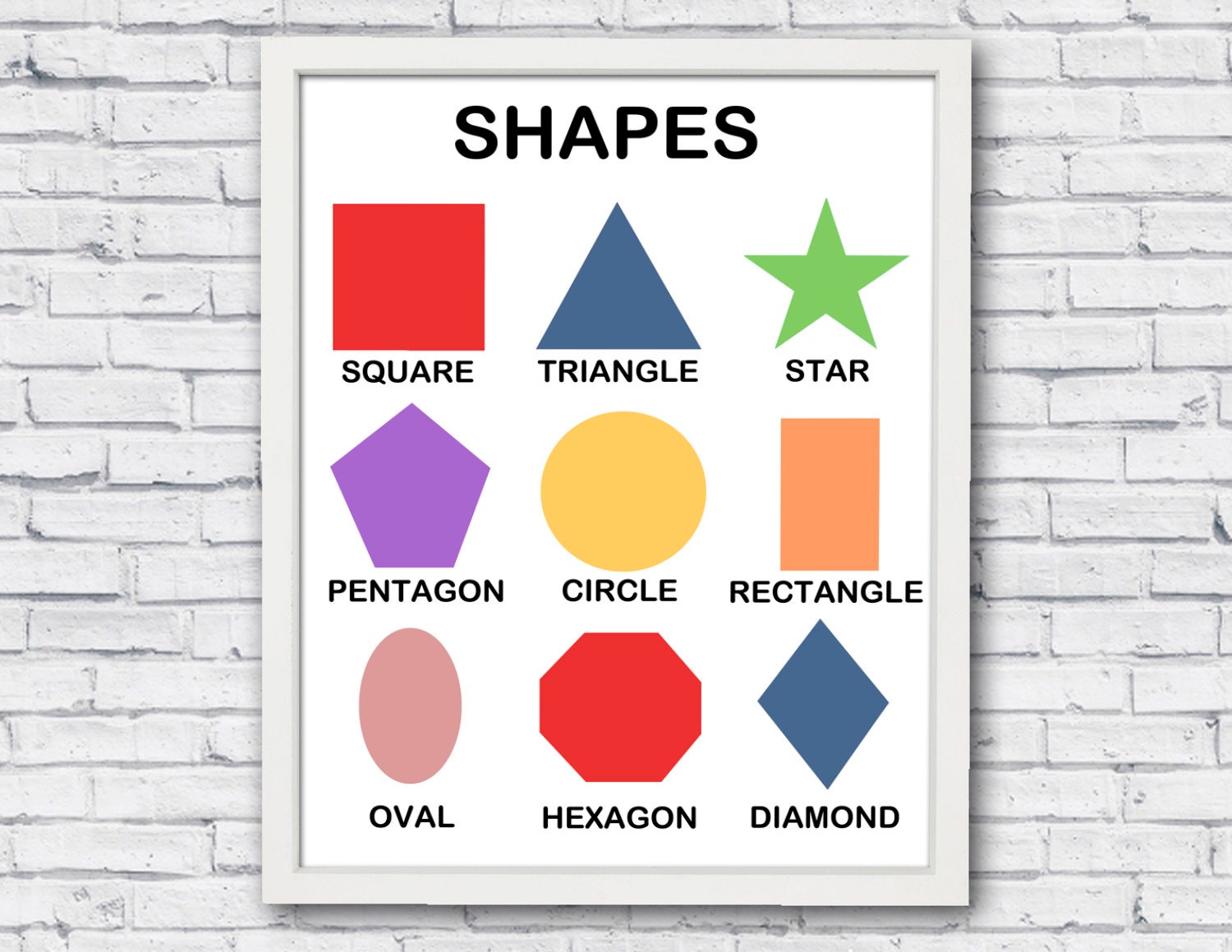 geometric shapes printable montessori poster homeschool etsy