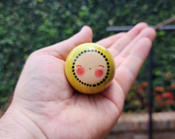 Kokeshi Doll, Heirloom Gift, Baptism Gifts, From Godmother, Baptism Doll, for Baby, Baptism Keepsake, Religious Gift, Christening Gift, Godp