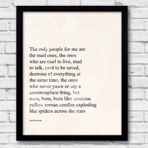 Jack Kerouac, cita de Jack Kerouac, impresión de Jack Kerouac, póster de Jack Kerouac, impresión de Jack Kerouac, frase de Jack Kerouac, póster imprimible, arte