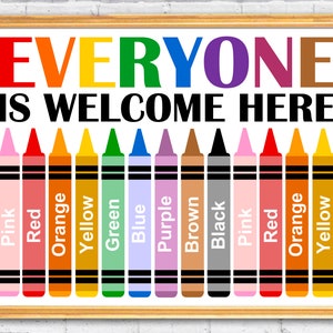 Everyone is Welcome Here Printable Wall Art Diversity Classroom Poster ...