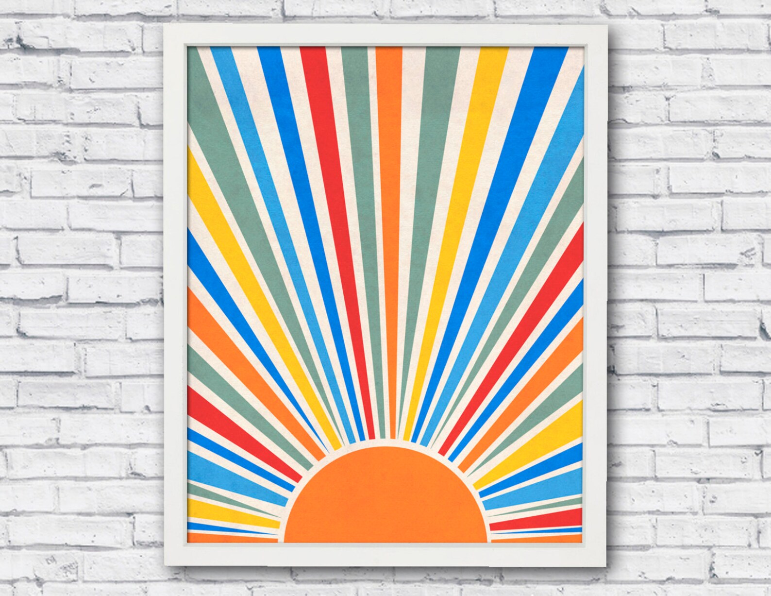 Abstract Sun Print Bursting Sun Rays Abstract Wall Art | Etsy