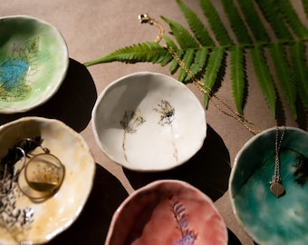 Ceramic Botanical Ring Dishes