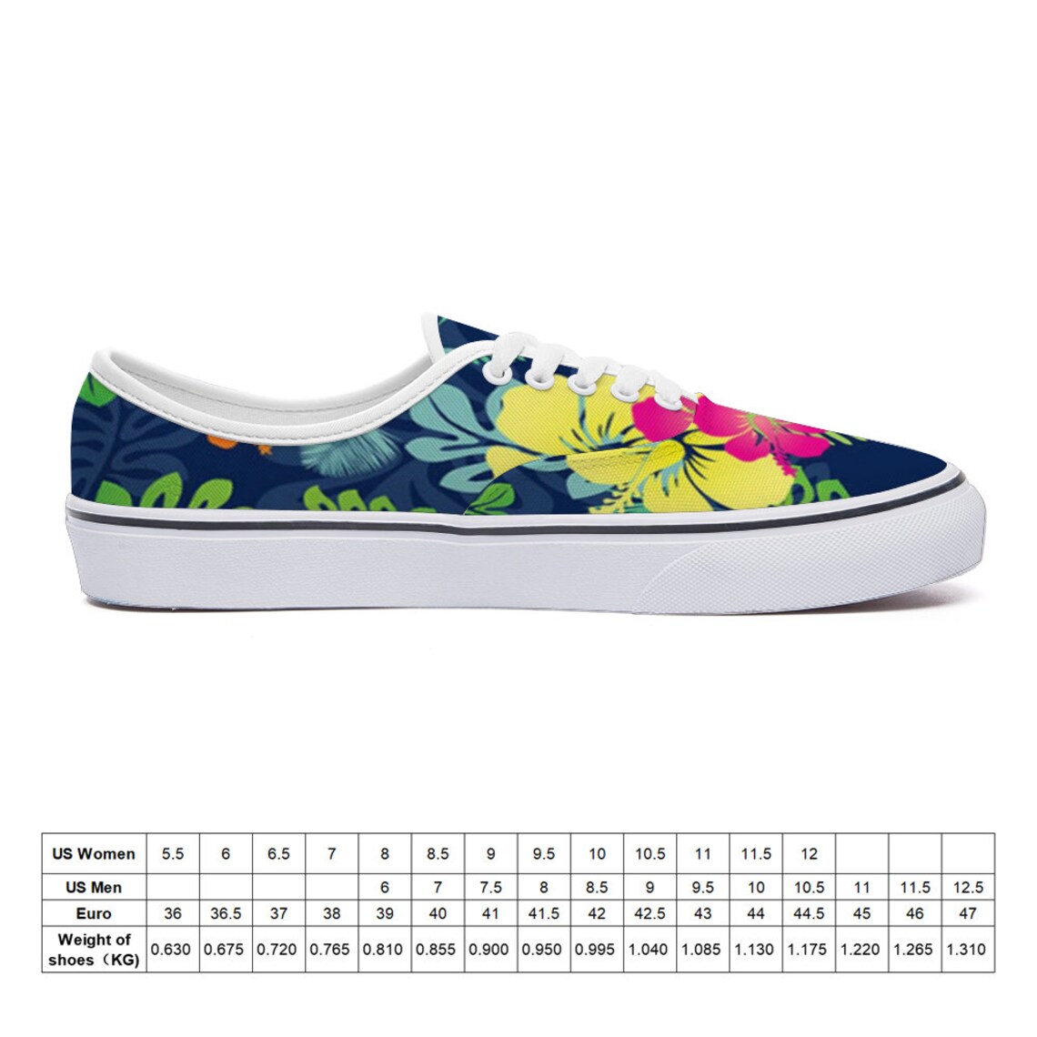 Hawaiian Themed Lace up Canvas Shoes for Men Women Etsy