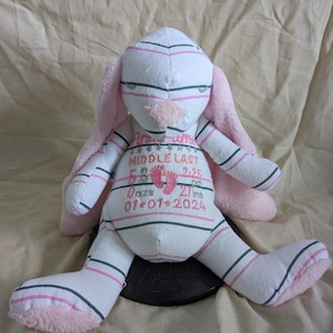 Receiving Blanket Bunny, Remembrance, Memory Plush