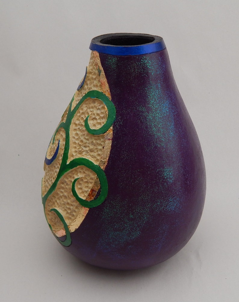 Gourd Art, Carved Gourds, Painted Gourds, Unique Office Decor, Hand