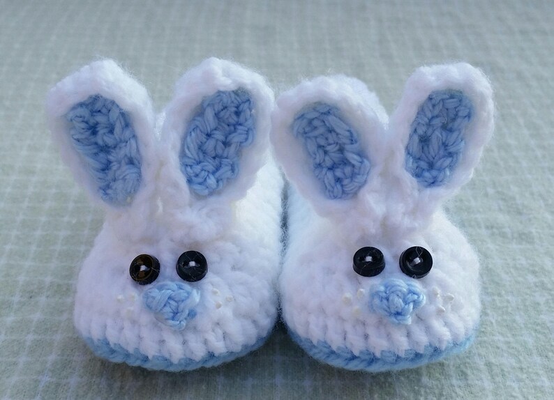 Crochet bunny slippers bunny baby booties baby slippers baby Etsy