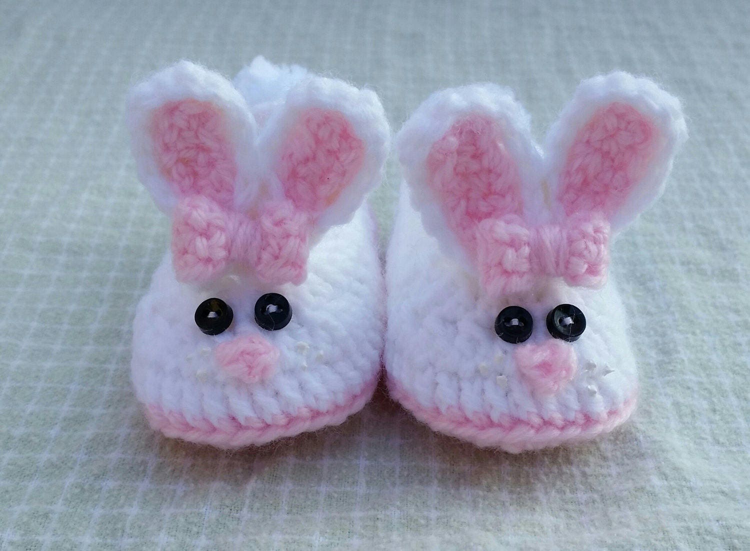 Crochet bunny slippers bunny baby booties baby slippers baby Etsy