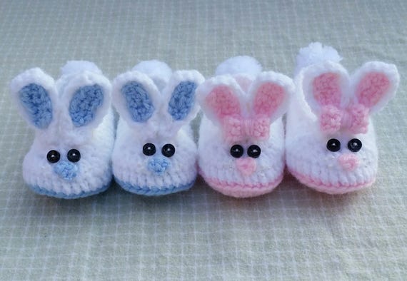 crochet bunny booties
