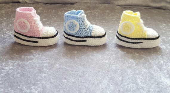 Baby Converse Shoes Crochet Baby Converse Shoes Baby Etsy