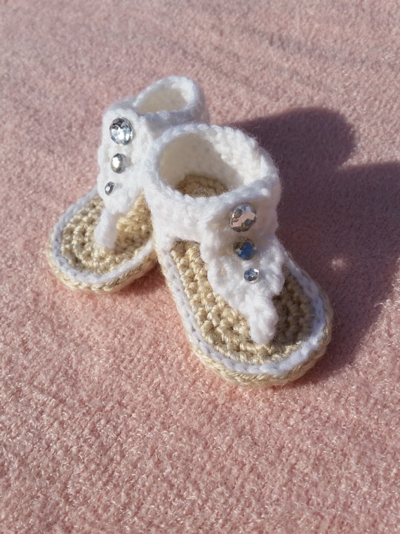 baby girl crochet sandals