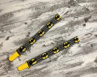 Batman Themed Pacifier Clip