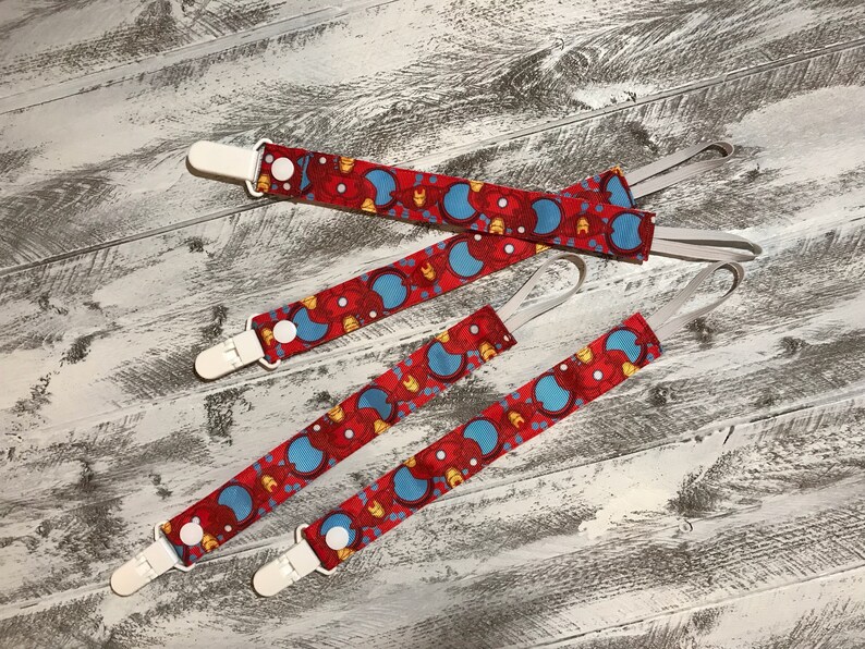 Ironman Themed Pacifier Clip