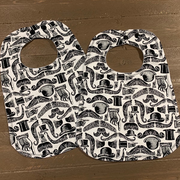 Mustache Themed Bibs Set