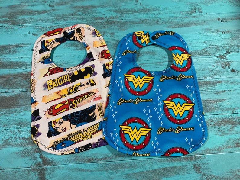 Superhero Themed Bibs Set