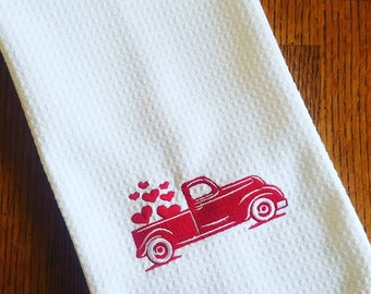 Valentine's Truck Towel