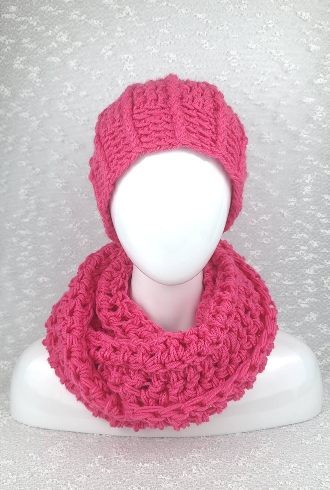 Chunky Beanie and Scarf Set, Scarf and Beanie Set, Crochet Hat and ...