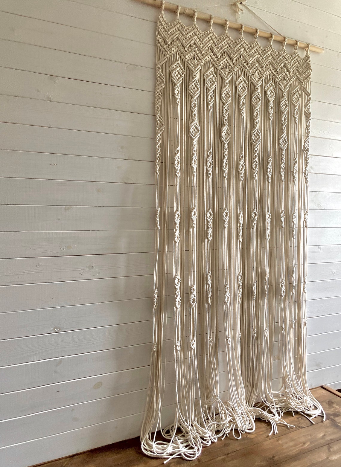 Makramee Vorhang/Makramee Fenster/Boho Vorhang/Big Etsy
