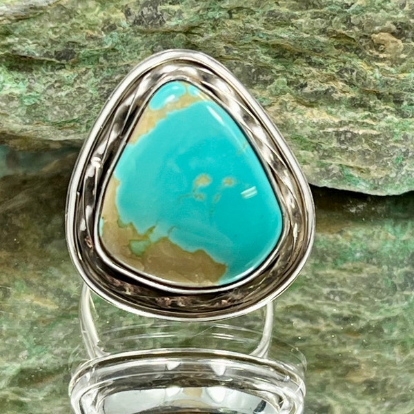 Royston Turquoise set in Sterling Silver Ring Sz 9.25