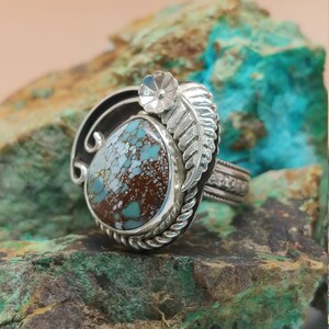 Gobi Desert Turquoise Set in Sterling Silver Ring Sz 7.5 - Etsy