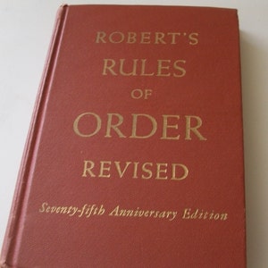 Robert's Rules of Order, Revised 1951, vintage