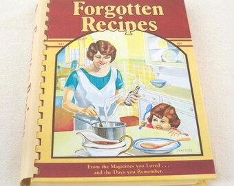 Vintage Forgotten Recipes cookbook household helpful hints 17th printing 2003