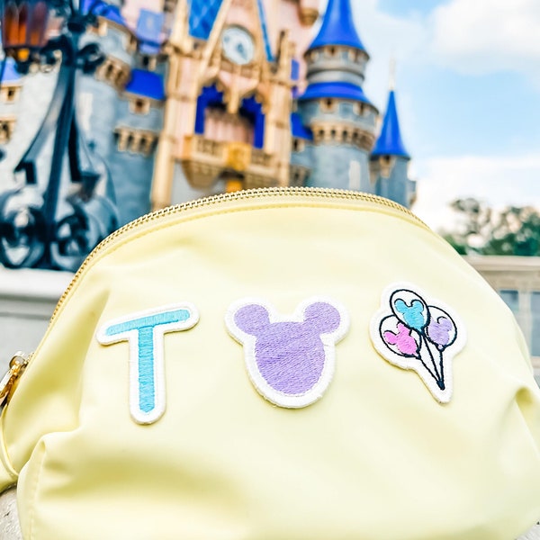 Sew On Letters Patches Disney stoney dupe bachelorette gift for bridesmaid custom stoney Iron patch disney fanny travel waist bag travel bag