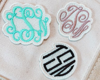 Monogram Patch - Monogrammed Iron on - Monogrammed Patches - sew on custom patch - Bridesmaid Monogram - Personalized Patch - Custom Patches