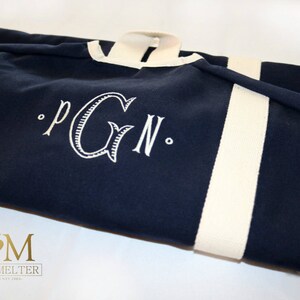 Monogrammed Garment Bag - Center Monogram Location