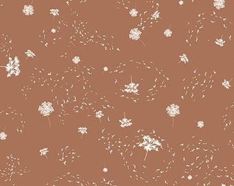Dancing Dandelions Rusty Rose Floral by Casey Cometti for Riley Blake Designs, Quilting Cotton, Fabric Yardage