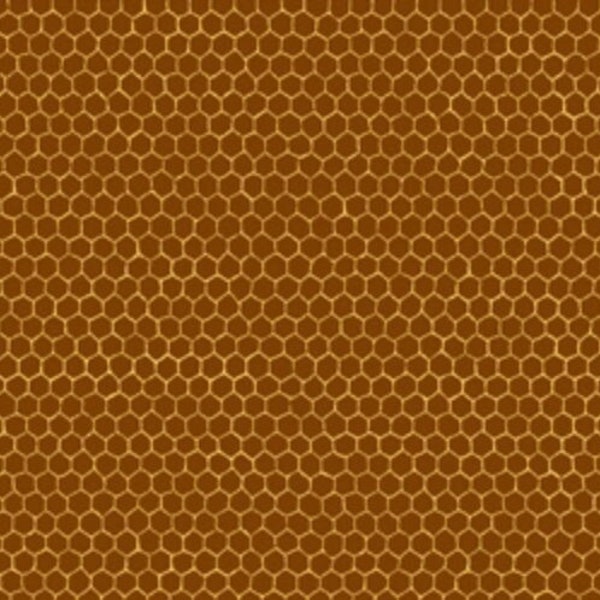 Copper Honeycomb Organic Fabric, Nature Study, Hexie Twig, Whistler Studios,  Windham Fabrics, Quilting Cotton Yardage