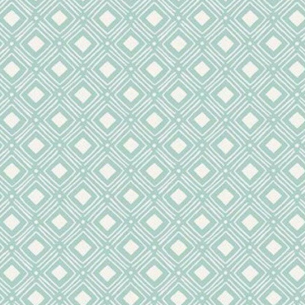 Sky Diamond Tea With Bea by Katherine Lenius for Riley Blake Designs,  Blue Cream Geometric, Quilting Cotton, Fabric Yardage