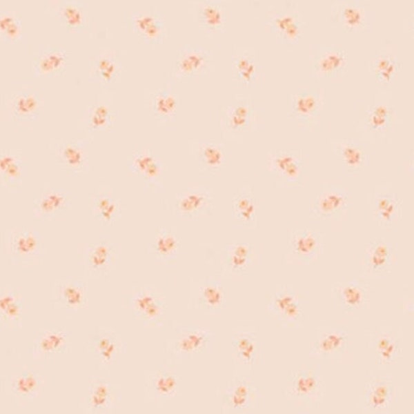 Sweetbriar Flower Scatter Peaches 'n Cream, C14026-PEACHES, by Rachel Erickson for Riley Blake Designs Quilting Cotton, Fabric Yardage