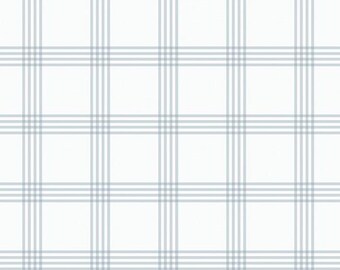 White and Blue Plaid Flannel, Til the Cows Come Home, by Riley Blake Designs, Cotton Flannel Yardage for Apparel Blankets and Quilts