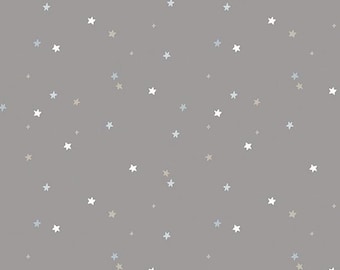 Stars Baby Flannel Steel Gray, Til the Cows Come Home, by Riley Blake Designs, Cotton Flannel Yardage for Apparel Blankets and Quilts