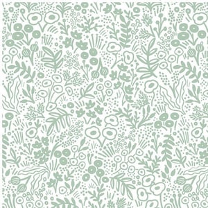 Sage Green Floral Botanical by Rifle Paper Company for Cotton+Steel, Quilting Cotton Fabric Yardage, Baby Quilt Fabric, Kids Room Fabric