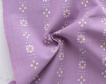 Woven Daisies in Lavender Sachet, Forest Forage by Fableism, Floral Yarn Dyed Woven, Quilting Cotton, Fabric Yardage, Apparel Fabric
