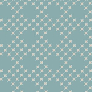 May include: A seamless pattern featuring a repeating design of small, light beige circles arranged in a diagonal pattern on a light blue background.