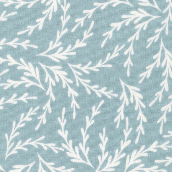 Fog Blue Branches Fabric, Paintbox by Elizabeth Hartman for Robert Kaufman Fabrics, Quilting Cotton, Fabric Yardage