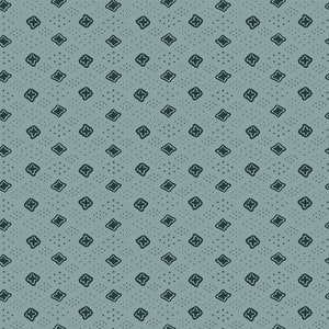 Martha Medallion in Light Teal, by Andrea Patton for Figo Fabrics, Light Teal Hand Drawn Geometric, Quilting Cotton Fabric Yardage