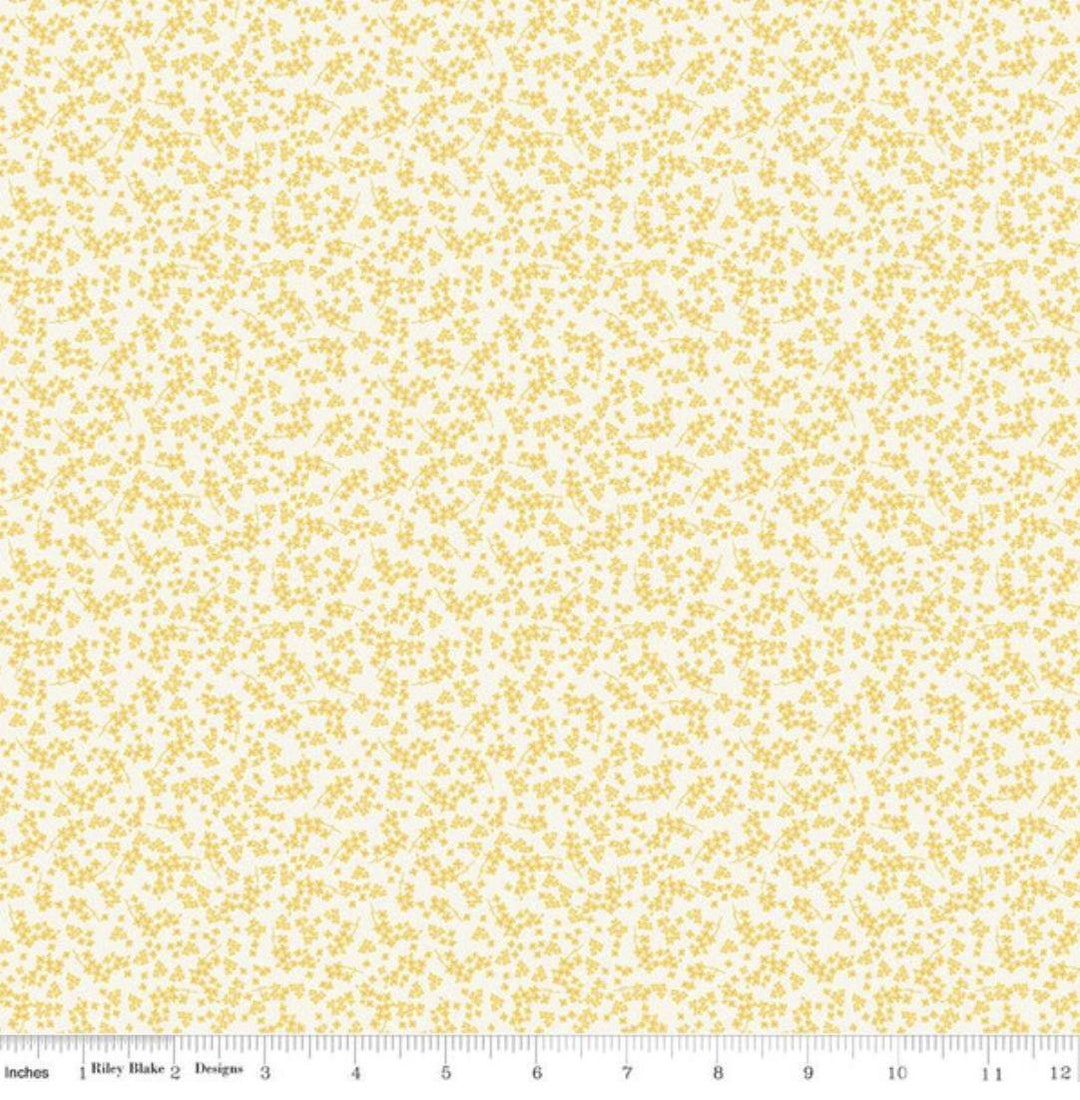Yellow and Cream Ditsy Spring Floral by My Mind's Eye for Riley Blake ...