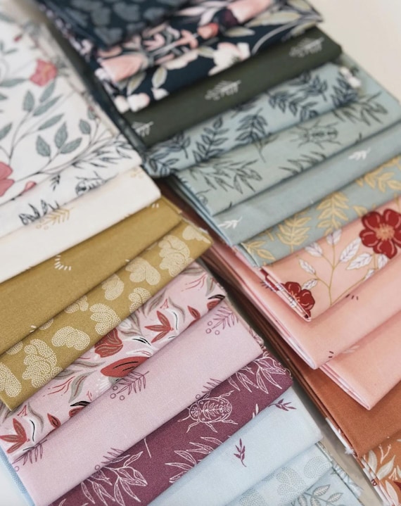 Garden Dreams Fat Quarter Bundle,  by Amber Elliott of Alderwood Studio for Riley Blake Designs, Quilters Fabric Bundle, Gift for Quilter