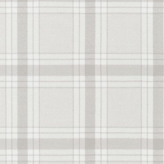 Bone Plaid Mammoth Flannel, Robert Kaufman, Cream and Taupe Flannel Cotton Yardage, Quilting and Apparel