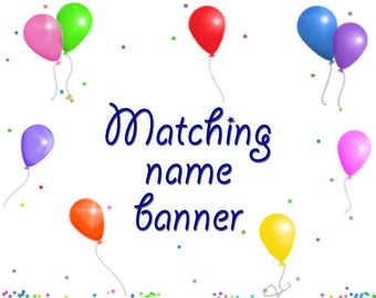 Matching Name Banner
