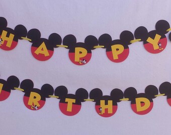 Mickey Mouse Red and Yellow Birthday Bundle, Mickey Mouse Birthday Decoration, Mickey Mouse Party Decorations, Mickey Mouse Birthday Banner